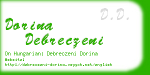 dorina debreczeni business card